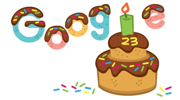 جوجل تحتفل بعيد ميلادها الثالث والعشرين باستخدام رسومات الشعار